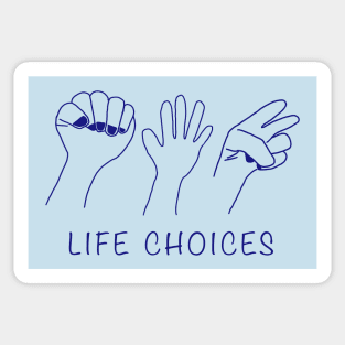 Rock Paper Scissors Hand Gesture Sticker